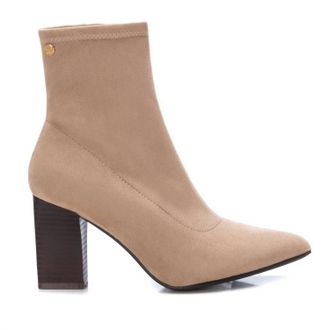 Xti Womens Suede Dress Booties In Medium Beige