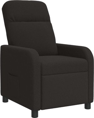 vidaXL Recliner Negro Boucl&eacute; Vidaxl