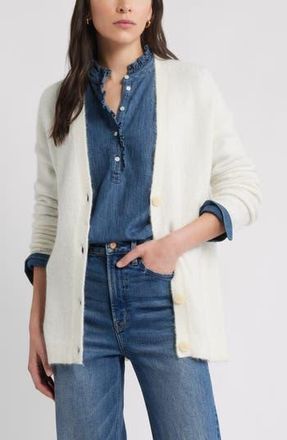 Caslon Alpaca Blend Cardigan in Ivory Pristine at Nordstrom Rack, Size X-Small