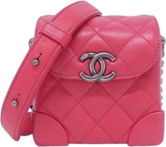 Chanel Pre-owned Lambskin Shoulder Bag - Dames - Vintage Mini Tas - Roze - ONE Size - Leer - Vintage