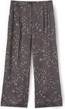 Motivi Broeken, Dames, Grijs, XL, Polyester, Palazzo Broek