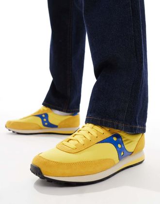 Saucony Trainer 80 - Sneakers gialle e blu-Giallo