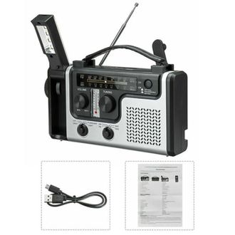 No Brand Radio Meteo Portatile Con Generatore Solare Di Emergenza - Fm/noaa + Torcia + Lampada Da Lettura A Led + Caricabatterie Per Telefono - Radio Di Emerge
