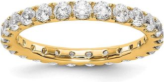 Diamond2Deal 14k White Gold Lab Grown Diamond Eternity Wedding Band Ring 1.5Ct Clarity- VS Color- G-H