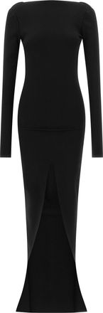 Rick Owens Black Viscose Long Womens Dress