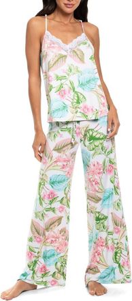 In Bloom by Jonquil Marnie Tropical Knit Pajamas in Ivy Tropical at Nordstrom Rack, Size X-Large