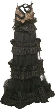 Gucci Gelaagde jurk met kralen - Zwart