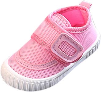 Generic Mesh Shoes Shoes Flying Color Toddler Woven Baby Sports Solid Baby Shoes Size 11 Toddler Shoes (Pink, 18-24 Months)