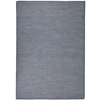 vidaXL Outdoor Flatweave Rug 160x230 cm Blue Vidaxl