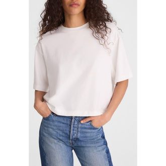 Madewell Allday Boxy Crop Cotton T-Shirt in White at Nordstrom, Size Xx-Small