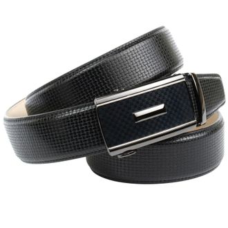 Anthoni Crown Lederg&uuml;rtel ANTHONI CROWN, Herren, Gr. 95, schwarz, Leder, gemustert, G&uuml;rtel Lederg&uuml;rtel, mit Flechtpr&auml;gung