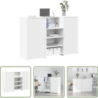 vidaXL vidaXL Truciolato - Banco Reception Bianco 155x50x103,5 cm in Legno Multistrato