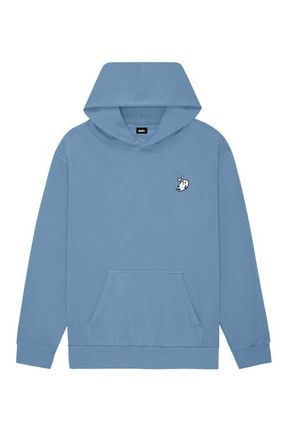 Dalix Womens Heartly Ghost Midweight Fleece Relaxed Hooded Sweatshirt in Pebble Blue at Nordstrom, Size 3X-Large