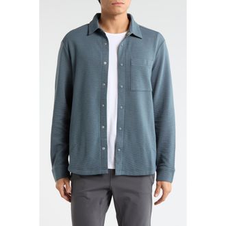 Zella Cascade Ottoman Shirt Jacket in Blue Slate at Nordstrom Rack, Size Xx-Large