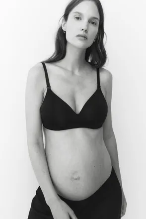 H&M Mama 2-pack Padded Soft-cup Nursing Bras in Beige/black at Nordstrom