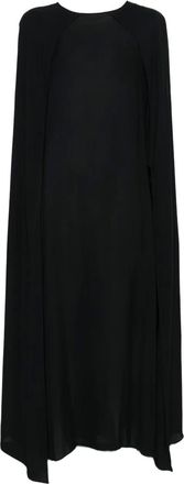 Plan C Abito con mantella sul rétro - Nero