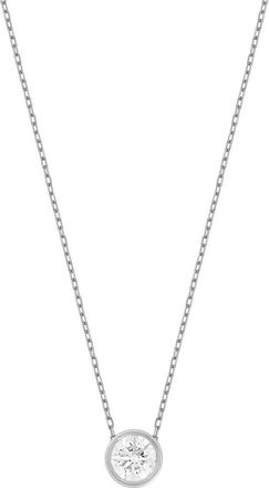 Bony Levy Bezel Diamond Solitaire Pendant Necklace in 18K White Gold/Diamond at Nordstrom