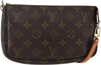 Louis Vuitton Pre-owned Clutches, female, Brown, Size: ONE SIZE Pre-owned Vintage Canvas Clutch