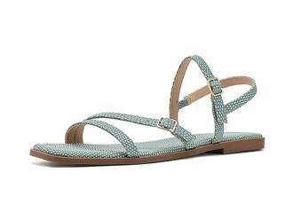 Journee Collection Brianna Womens Sandals Sky Blue Lizard : 7.5 M, Synthetic