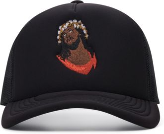 Denim Tears Black Crown Made of Cotton Trucker Hat