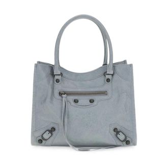 Balenciaga Le City Mini Tote - Dames - Tassen - Blauw - Maat: ONE Size Katoen