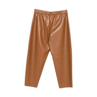 Marina Rinaldi Pantalones de piel Mrnottelia - Trousers - Mujer - Marr&oacute;n - 2XL