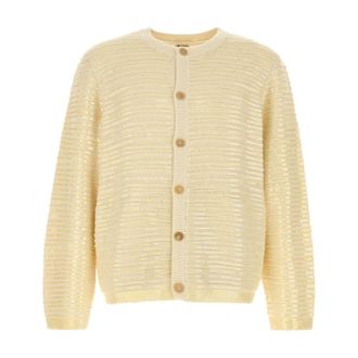 Bode Truien & Vesten, Heren, Geel, L, Wol, Sequin Spotlight Cardigan