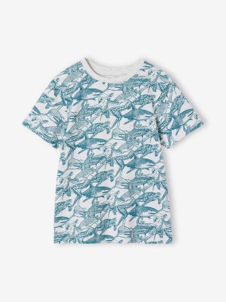 Vertbaudet T-shirt gar&ccedil;on imprim&eacute; blanc chin&eacute;
