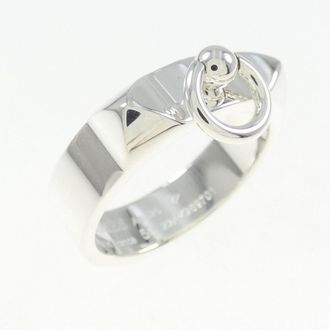 Herm&egrave;s Collier De Chien Silver 925 Band Ring (Pre-Owned)