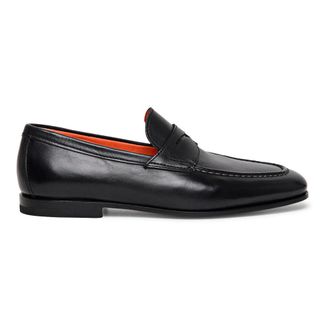 Santoni Loafers, male, Black, Size: 6 1/2 US Penny Loafer