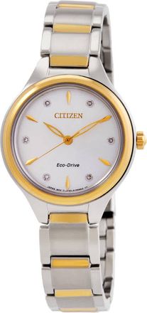 Citizen Diamond Silver Dial Ladies Watch FE2104-50A