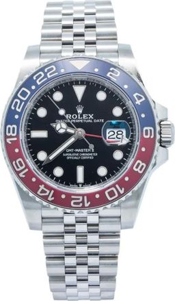 Rolex Orologio Pepsi Bezel 40mm GMT Master II - Argento