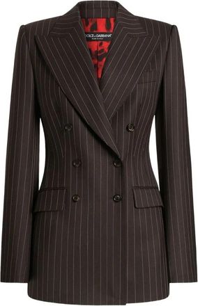Dolce & Gabbana Double-Breasted Pinstripe Turlingon Blazer