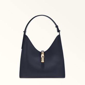 Furla Goccia Borsa A Spalla M 4852s Blu Pelle Di Vitello Sidney Donna