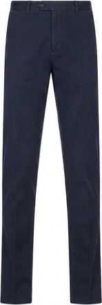 Kiton Slim-fit Broeken - Heren - Slim Fit Broeken - Blauw - W36 - Katoen - Broeken