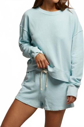 perfectwhitetee Layla Sweat Shorts In Iced Aqua