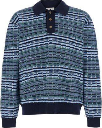 Dr&ocirc;le de Monsieur Blue Stripes Polo Sweater