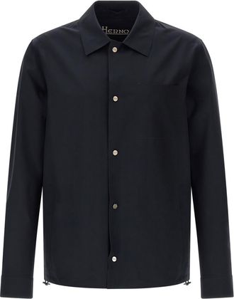 Herno Dark Blue Shirt Collar Jacket