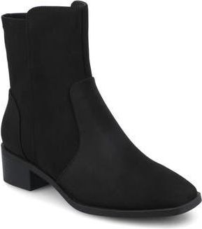 Journee Collection Renna Chelsea Boot - Wide Width Available in Black Suede at Nordstrom Rack, Size 7.5