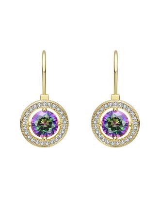 Rachel Glauber 14K Diamond Cz Dangle Earrings