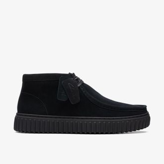 Clarks Torhill Hi Black Suede