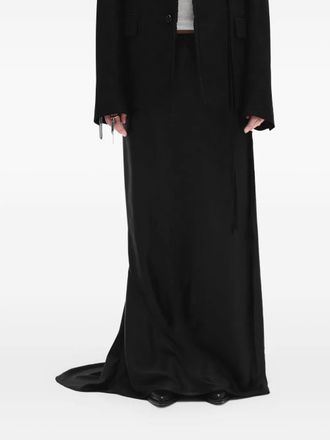 Ann Demeulemeester Gonna lunga Eveline in seta - Nero