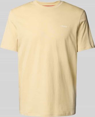 HUGO BOSS T-Shirt mit Label-Print Modell Dero in Beige, Größe S
