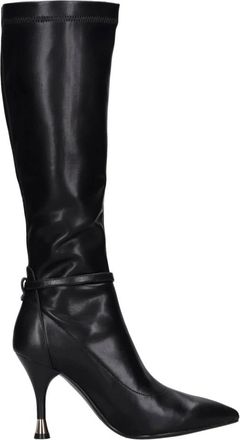 Emanuelle Vee Laarzen Zwart - Dames - Hoge Laarzen - Zwart - 38 EU - Leer - Schoenen