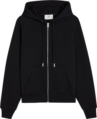 Ami Ami Paris Hooded Cotton Sweatshirt - Black - XL