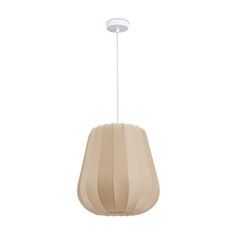 Paco Home L&aacute;mpara Colgante Luminaria De Suspensi&oacute;n Sal&oacute;n Dormitorio Comedor Moderna Nylon E27 Beige, L&aacute;mpara Colgante - Tipo 5 - Paco Home