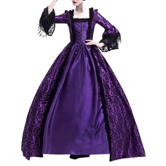 Generic Renaissance Dress Women Medieval Dresses Renaissance Halloween Costumes Gothic Court Gowns Vintage Tea Party Prom Dress Elegant Retro Goth Princess Ba
