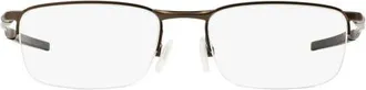 Oakley Barrelhouse 0.5 53mm Semirimless Rectangular Optical Glasses in Silver at Nordstrom