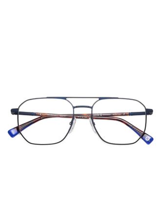 Etnia Barcelona geometric-frame glasses - men - glass/Acetate - 54 - Blue