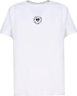 Stella McCartney Lovestruck Logo Cotton T-Shirt, Size X-Small